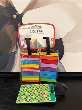 Magellan’s Set of 3 Colorful PVC Luggage Tags